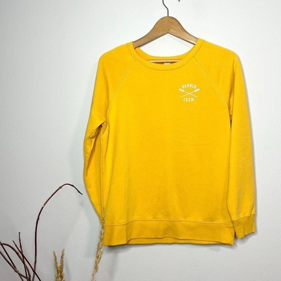 Old Navy 'Brunch Crew' Yellow Sweatshirt - Picture 2 of 7